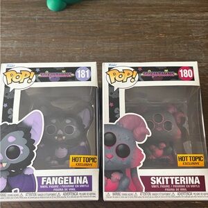 Hot Topic Funko Pop Duo - Purple and Pink Fangelina & Skitterina